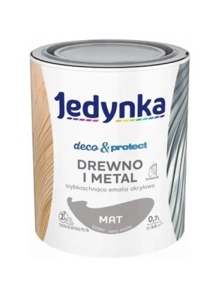 JEDYNKA DECO&PROTECT DREWNO I METAL MAT SZARY 0,7L JEDYNKA