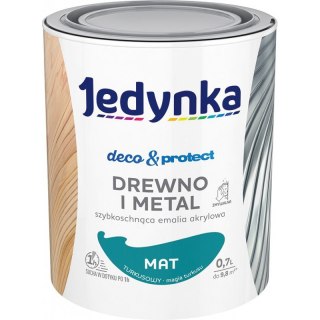 JEDYNKA DECO&PROTECT DREWNO I METAL MAT TURKUSOWY 0,7L JEDYNKA