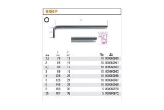 KLUCZ TRZPIENIOWY KULISTY 2.5MM BETA