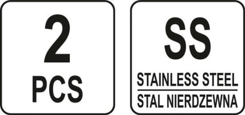 SKROBAKI STALOWE NIERDZEWNE KPL 2 SZT YATO