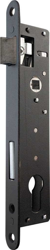ZAMEK WĄSKI 60Z 90/22 ZAPADKOWY NA WKŁADKĘ , CZARNY UN