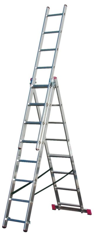 DRABINA ALUMINIOWA 3-ELEMENTOWA CORDA 3*8 SZCZEBLI KRAUSE