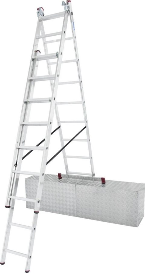 DRABINA ALUMINIOWA 3-ELEMENTOWA CORDA 3*9 SZCZEBLI KRAUSE