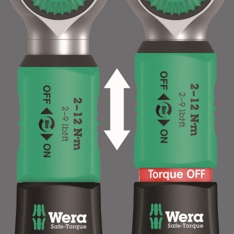 KLUCZ DYNAMOMETR. SAFE-TORQUE A 2 SET 1,1/4'',2-12 NM,23CZ. WERA
