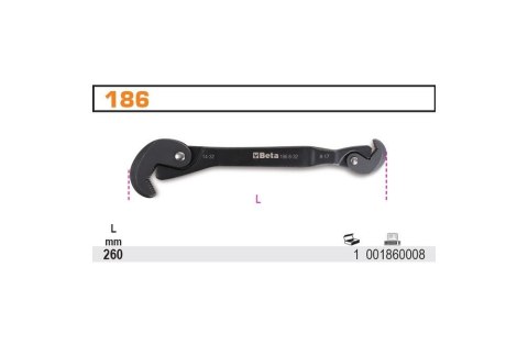 KLUCZ SAMONASTAWNY SAMOZACISKOWY DWUSTRONNY 8-32MM BETA