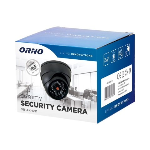 ATRAPA KAMERY MONITORUJĄCEJ Z PODCZERWIENIĄ CCTV BATERYJNA ORNO