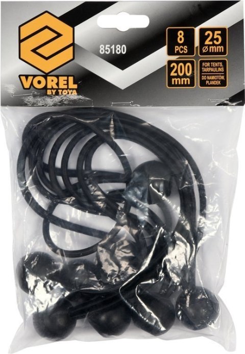 GUMY DO MOCOWANIA PLANDEK KPL. 8SZT. VOREL