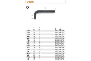 KLUCZ TRZPIENIOWY KĄTOWY 3/16'' BETA