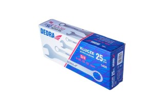 KOMPLET KLUCZY PŁASKO-OCZKOWYCH 25-SZTUK 6-32MM DEDRA