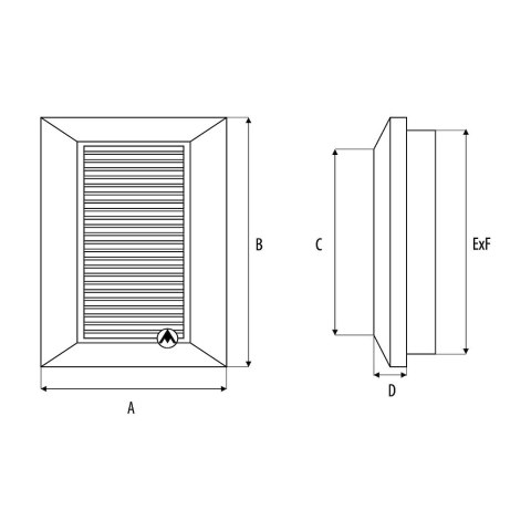 KRATKA WENTYLACYJNA DUO SMART 165 FI 150 DOSPEL