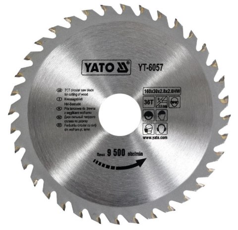 TARCZA WIDIOWA 160*36T*30MM YATO