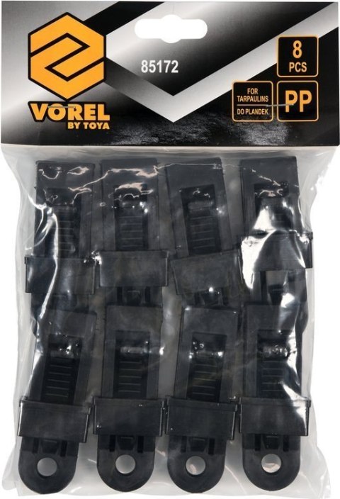 UCHWYT ZACISKOWY DO MOCOWANIA PLANDEK. KPL.8/SZT VOREL