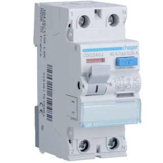 WYŁĄCZNIK RÓŻNICOWOPRĄDOWY 40A 30MA 2-POLOWY AC HAGER