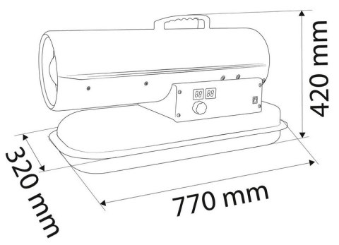 NAGRZEWNICA OLEJOWA 20KW ZBIORNIK 19L BEZ KÓŁEK NEO
