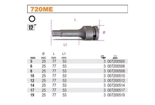 NASADKA UDAROWA1/2''SZEŚCIOKĄTNA 17 MM BETA