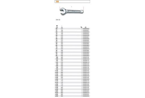 KLUCZ PŁASKI DO PODBIJANIA JEDNOSTRONNY 55MM BETA