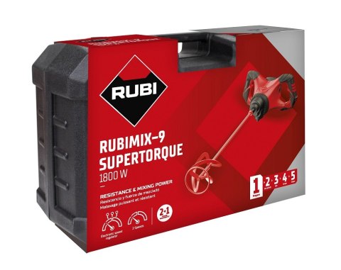 MIESZARKA ELEKTRYCZNA RUBIMIX-9 SUPERTORQUE 1800W Z WALIZKĄ RUBI