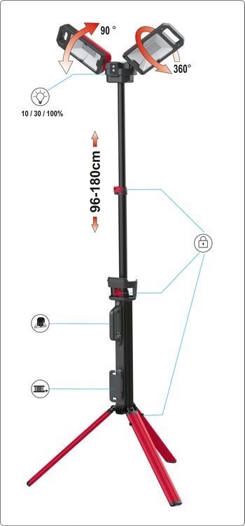 REFLEKTOR DIODOWY 5000LM SIECIOWY/AKUMULATOROWY YATO