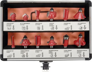 ZESTAW FREZÓW WIDIOWYCH DO DREWNA 12 CZĘŚCI YATO