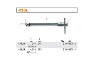 POKRĘTŁO DO GWINTOWNIKÓW Z MECHAN.ZAPADKOWYM DŁ. M5-M12 BETA