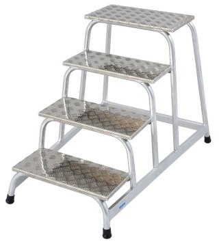 SCHODKI MONTAŻOWE ALUMINIOWE STABILO 4 STOPNIE KRAUSE