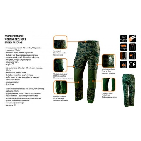 SPODNIE ROBOCZE CAMO XXXL NEO