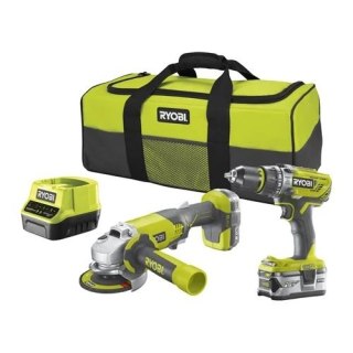 ZESTAW NARZĘDZI AKU. R18PDAG-242S 18V 1*2.0AH 1*4.0AH RYOBI