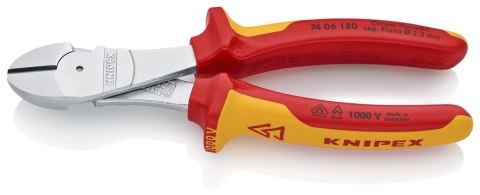 SZCZYPCE TNĄCE BOCZNE O ZWIĘKSZONYM PRZEŁOŻENIU 180MM KNIPEX
