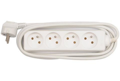 PRZEDŁUŻACZ ELEKTR./BIAŁY/ 5G Z/U 3M VOREL