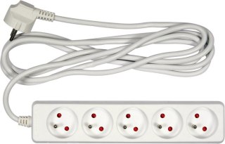 PRZEDŁUŻACZ ELEKTR./BIAŁY/ 5G Z/U 3M VOREL