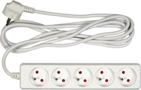 PRZEDŁUŻACZ ELEKTR./BIAŁY/ 5G Z/U 3M VOREL