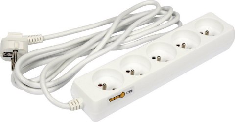PRZEDŁUŻACZ ELEKTR./BIAŁY/ 5G Z/U 3M VOREL