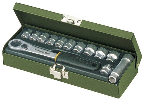 ZESTAW NASADEK 1/4'' Z GRZECHOTKĄ PRZELOTOWĄ, 13CZ. PROXXON