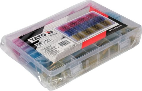 ZESTAW RUREK TERMOKURCZLIWYCH ZACISKOWYCH 0.5-6MM2., 200SZT YATO