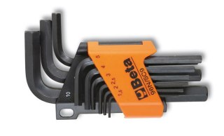 KOMPLET KLUCZY TRZPIENIOWYCH KĄTOWYCH 1.5-10MM, 9SZT BETA