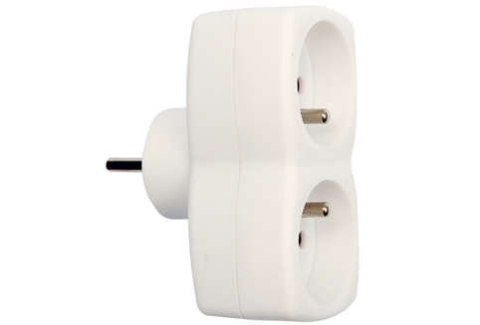 ROZGAŁĘŹNIK 2 GNIAZDA Z UZIEMIENIEM VOREL