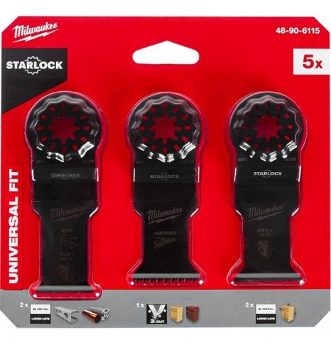 ZESTAW BRZESZCZOTÓW DO MUTLINARZĘDZIA 5 SZT. MILWAUKEE