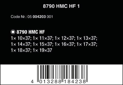 ZESTAW KLUCZY NASADOWYCH ZYLKOP 1/2'',10 CZ. WERA