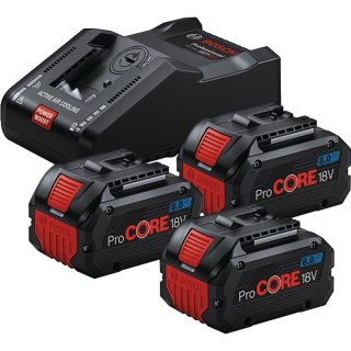 ZESTAW STARTOWY PROCORE 18V 3*8.0AH + GAL18V-16 BOSCH