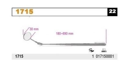 LUSTERKO INSPEKCYJNE TELESKOPOWE 670MM BETA