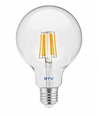ŻARÓWKA LED FILAMENT G95 E27 8W AC220-240V GTV