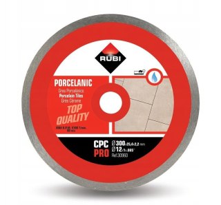 TARCZA DIAMENTOWA DO GRESU PORCELANOWEGO, OBRZEŻE CIĄGŁE CPC RUBI