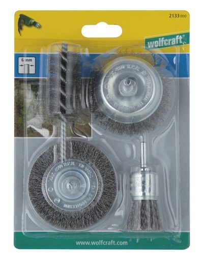 ZESTAW SZCZOTEK DRUCIANYCH 4SZT. WOLFCRAFT