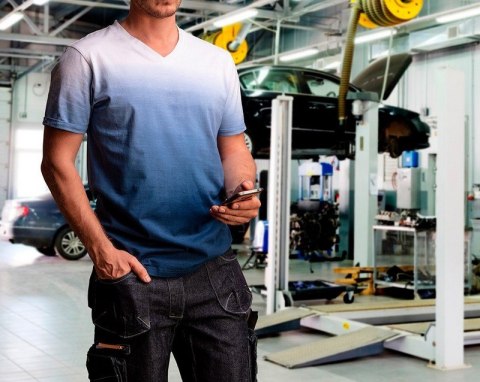 T-SHIRT CIENIOWANY DENIM, ROZMIAR M NEO