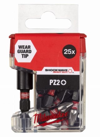 ZESTAW BITÓW PZ2 25 EL. + UCHWYT MAG. 60MM MILWAUKEE