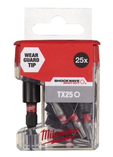 ZESTAW BITÓW TX25 25 EL. + UCHWYT MAG. 60MM MILWAUKEE