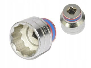 NASADKA KRÓTKA 12-KĄTNA CHROMOWANA 1/4'' 9/32'' 24MM KING TONY