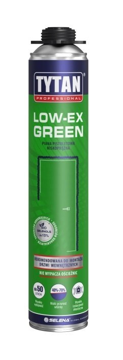 PIANKA PISTOLETOWA NISKOPRĘŻNA LOW-EX GREEN 750ML TYTAN