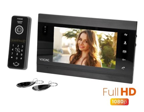 WIDEODOMOFON IP 7'' VIFIS VDP-61 FULL HD CZARNY VIRONE
