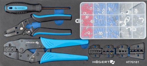 WKŁAD DO SZAFKI NARZĘDZIOWEJ EVA,SZCZYPCE DO ZŁĄCZEK 158SZT. HOGERT